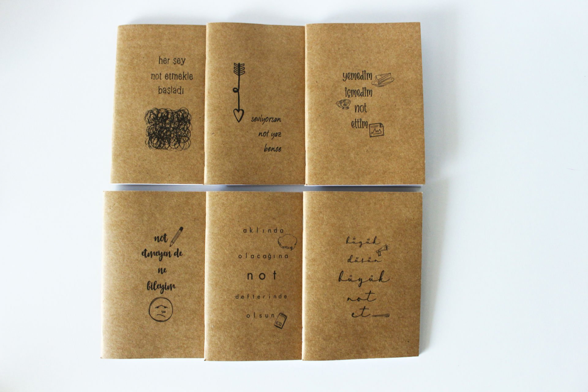 KRAFT NOT DEFTERİ SETİ 6LI