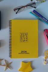 YENİDEN BAŞLA BASİC AJANDA 2026 HAFTALIK AJANDA DOKULU SERİ SARI