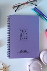 YENİDEN BAŞLA BASİC AJANDA 2026 HAFTALIK AJANDA METALİK SERİ METALİK MOR