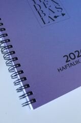 YENİDEN BAŞLA BASİC AJANDA 2026 HAFTALIK AJANDA METALİK SERİ METALİK MOR