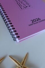 YENİDEN BAŞLA BASİC AJANDA 2026 HAFTALIK AJANDA METALİK SERİ METALİK PEMBE