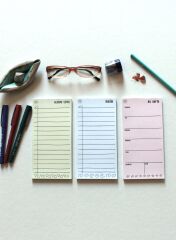 MİNİ PLANLAYICI 3LÜ SET (BUGÜN-BU HAFTA-ALIŞVERİŞ LİSTESİ) (5 RENK) SET 3- MAVİ-YEŞİL-PEMBE