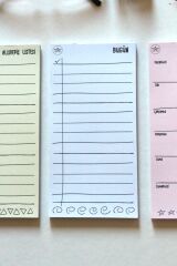 MİNİ PLANLAYICI 3LÜ SET (BUGÜN-BU HAFTA-ALIŞVERİŞ LİSTESİ) (5 RENK) SET 3- MAVİ-YEŞİL-PEMBE