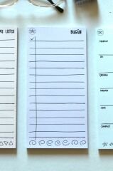 MİNİ PLANLAYICI 3LÜ SET (BUGÜN-BU HAFTA-ALIŞVERİŞ LİSTESİ) (5 RENK) SET4-MOR-SOMON-MAVİ