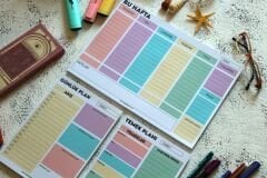 GÖKKUŞAĞI PLANLAYICI SET 1 (HAFTALIK - GÜNLÜK - YEMEK PLANLAYICI)