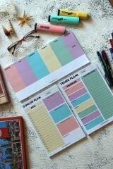 GÖKKUŞAĞI PLANLAYICI SET 2 (HAFTALIK - GÜNLÜK - YEMEK PLANLAYICI)